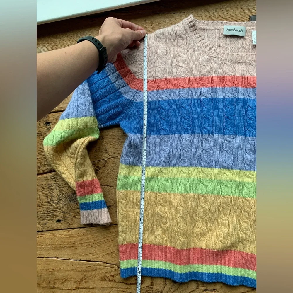 Silk and Cashmere Cabled Knit Sweater - Picture 5 of 8